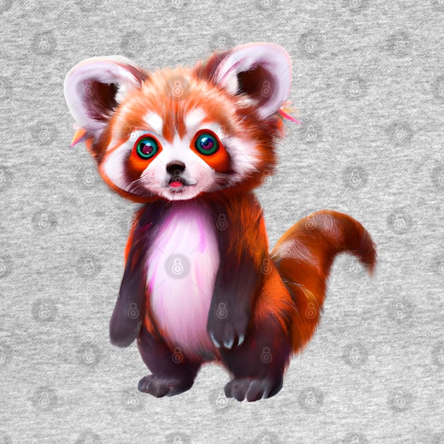 Adorable Red Panda by masksutopia